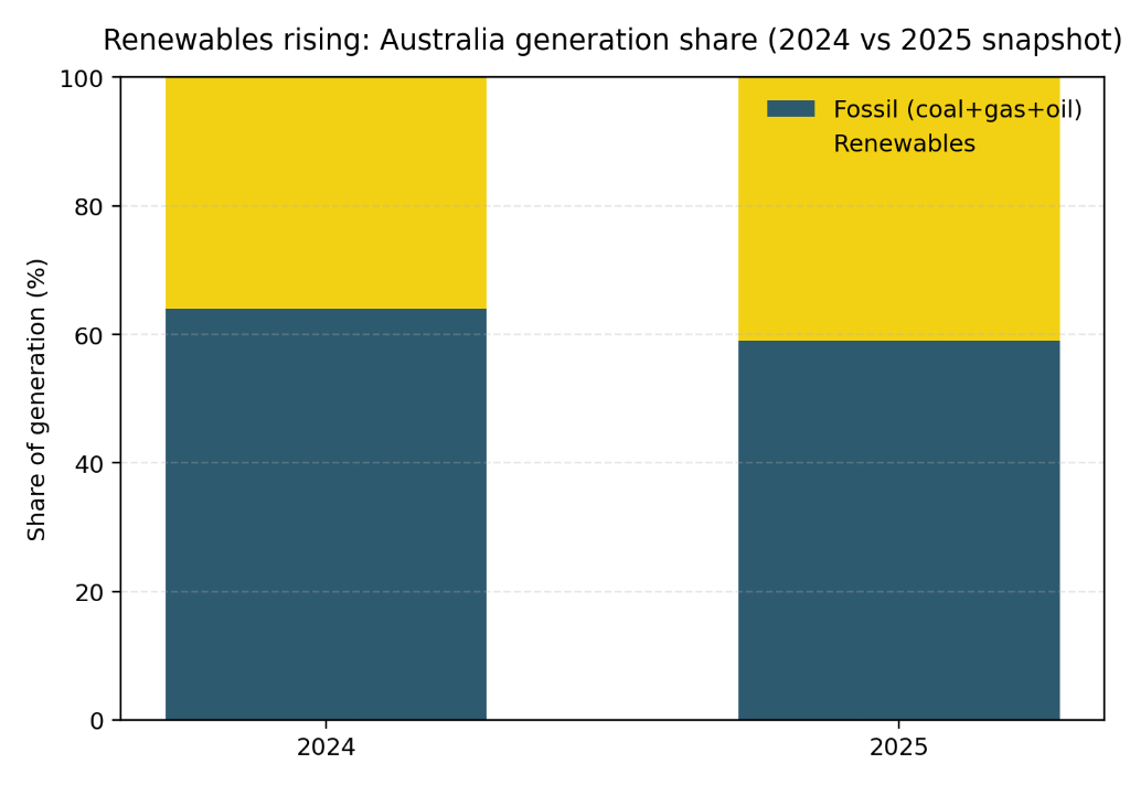Renewables rising in Australia